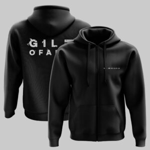 Gil Ofarim - Zip-Hoodie schwarz - Logo Front- und Backprint - Musik-Fanartikel & -Merchandise