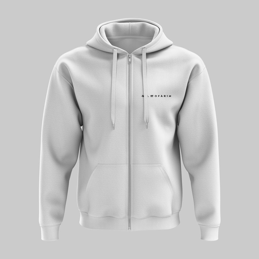 Gil Ofarim - Zip-Hoodie weiß - Logo Brust - Musik-Fanartikel & -Merchandise